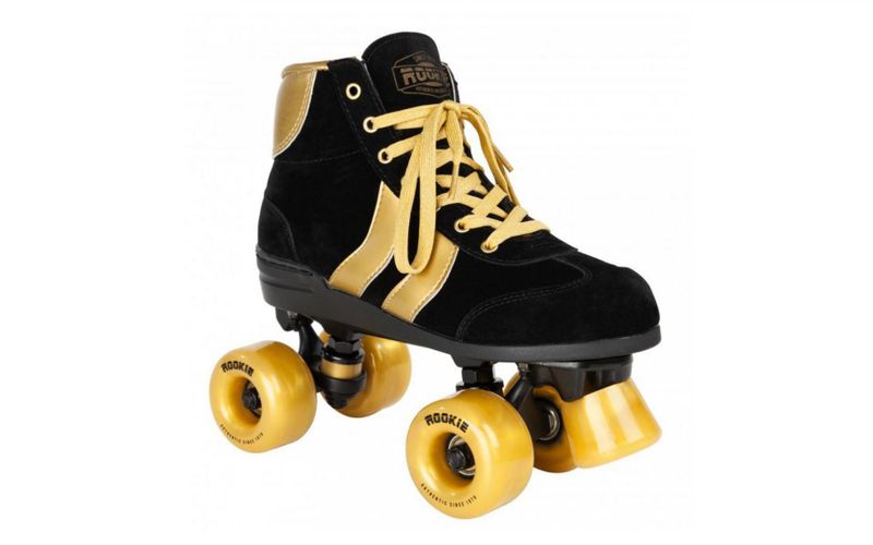 Patina me rrota Rookie Authentic V2, madhësi 42, rrota 80A, e zezë gold