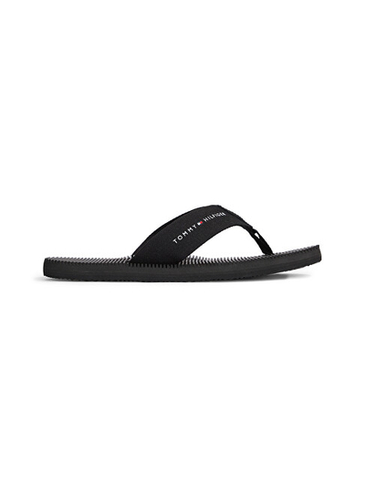 Papuçe me gisht për meshkuj Tommy Hilfiger Logo Flip Flops, të zeza