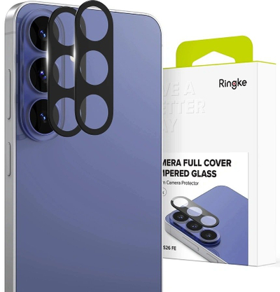 Mbrojtëse kamere Ringke Camera Full Cover për Samsung Galaxy S26 FE, 2 copë, e zezë