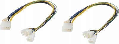 Kabllo ndarëse PWM Akasa AK-CB002, 4 pin, për 2 ventilatorë, e zezë