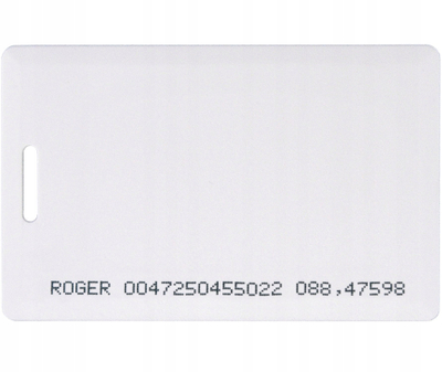 Kartë afërsie RFID Roger EMC-2, 125 kHz, ISO, e bardhë
