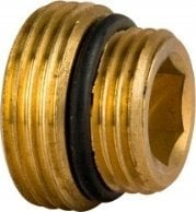 Nipëll bronzi Schlosser, për valvul të dyfishtë, 1/2" x 3/4"