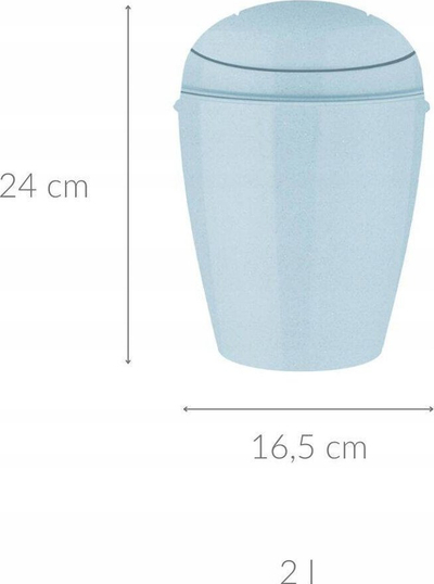 Kosh plehrash Koziol Del XS, 2L, plastikë e ricikluar, blu