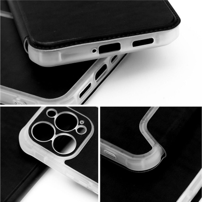 Këllëf telefoni Piano Flip Book për Samsung Galaxy A13 4G, kapak me magnet, xhep për karta, ngjyrë e zezë