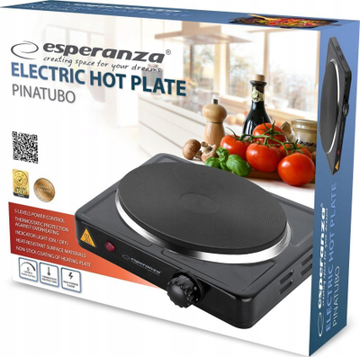 Plitë elektrike Haeger Disc, 1500W, diametër 16.5cm, e bardhë