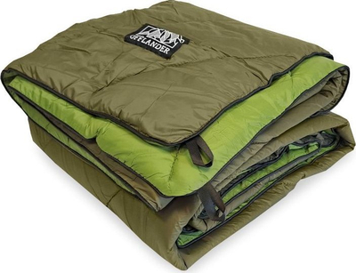 Batanije kampinguese Offlander Waterproof Blanket Throw, 200 x 140 cm, rezistente ndaj ujit, jeshile e errët