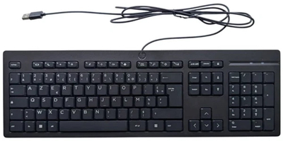 Tastierë HP Full-size AZERTY, me kabllo, layout FR, e zezë