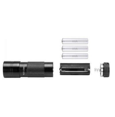 Elektrik dore UV, LED 395nm, aliazh alumini, i zi