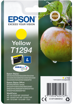 Ngjyrë për printer Epson DURABrite Ultra Ink T1294, 7ml, e verdhë