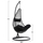 Karrige lëkundëse varëse MILLIE HM5996.02, metal ratan sintetik, 95x195 cm, e zezë