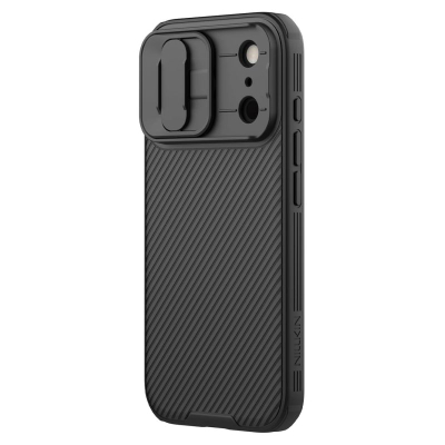 Kapak telefoni Nillkin CamShield Pro për iPhone 17 Pro, me mbrojtje kamere, kompatibil me MagSafe, i zi