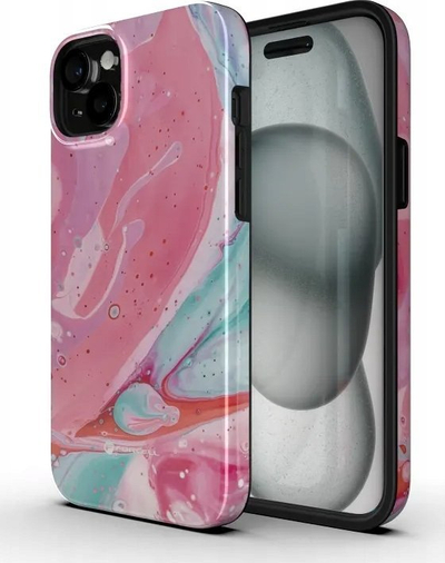 Kapak Forcell F-Protect Mirage për iPhone 16 Pro Max, i lidhshëm me MagSafe, mermer rozë