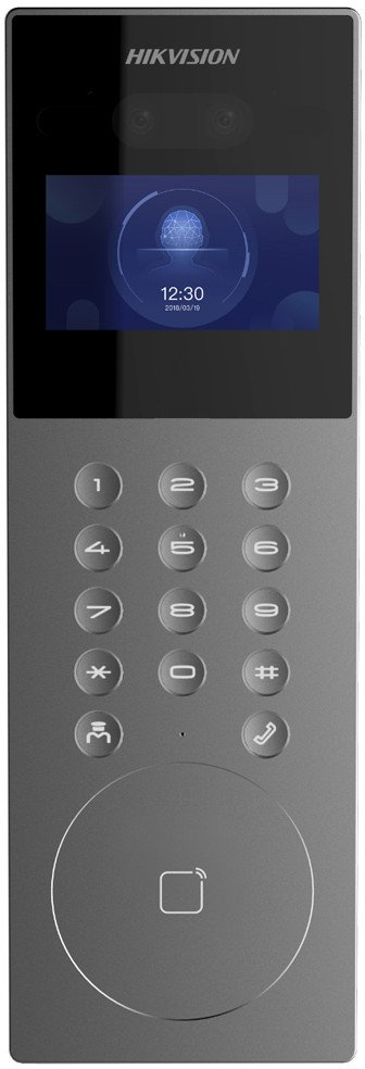 Panel domofoni Hikvision DS-KD9203-E6, audio video, për ndërtesa banimi dhe biznesi, gri