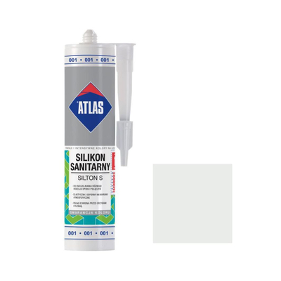 Silikon sanitar Atlas Silton S 001, 280ml, i bardhë
