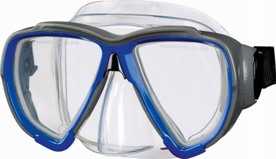 Maskë zhytjeje Beco Porto, xham tempered glass, për snorkeling, blu