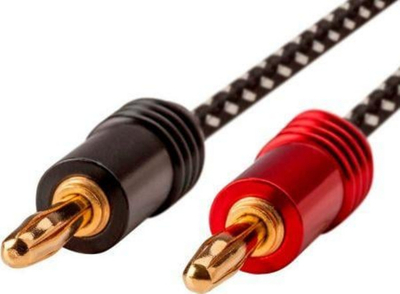 Аудио кабел Monoprice Speaker Wire Braided, 14AWG, 3m, со банана приклучоци