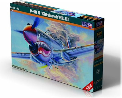 Set model avioni MisterCraft P-40 Kittyhawk Mk.III MCD220, shkalla 1:72, plastik, shumëngjyrësh