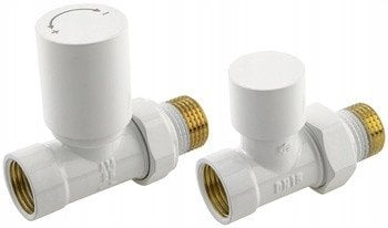 Set radiator straight Komfort PRO, komplet montimi, i bardhë