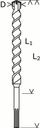 Spiralë betoni Bosch SDS-max 2608685861, 16mm, 400mm, gri