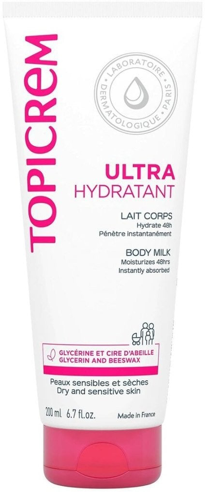 Qumësht trupi Topicrem Body Milk Ultra Moisturizer, 200ml, për lëkurë të thatë dhe të ndjeshme