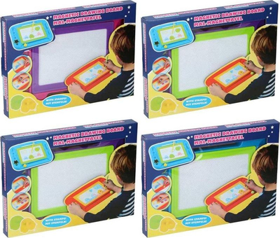 Dërrasë vizatimi magnetike Eddy Toys, me stilolaps dhe vula, lejla