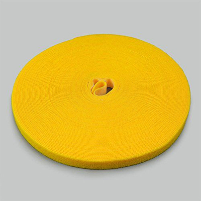 Леплива лента за кабли Label the Cable PRO 1240, со кука и јамка, жолта