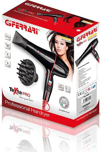 Фен за коса G3Ferrari G30003 TextaPro, 2000W, јонизација, црна