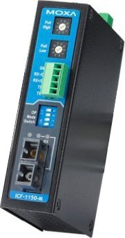 Konvertues serial industrial Moxa ICF-1150I-M-SC, RS-232 RS-422 RS-485, fibër optike, i zi
