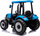 Traktor elektrik për fëmijë LEAN CARS A011, bateri 24V, me telekomandë, blu