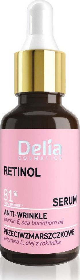 Serum fytyre Delia Cosmetics Retinol Anti-wrinkle, kundër rrudhave, 30 ml