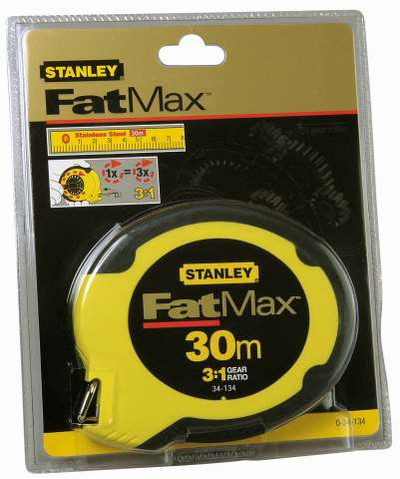 Metr i gjatë Stanley FatMax 0-34-134, 30 m, plastik, i verdhë me të zi