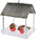 Dekor Krishtlindjesh CHRISTMAS DECORATION Birdhouse LED, 23cm, 10 drita LED, gri