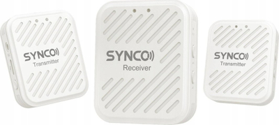 Mikrofon wireless SYNCO WAir G1 A2, sistem me dy kanale, 2.4 GHz, i bardhë
