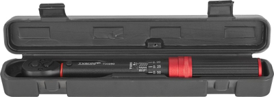 Çelës dinamometrik Tvardy T00250, 1/4", 5-25 Nm, i zi me të kuqe