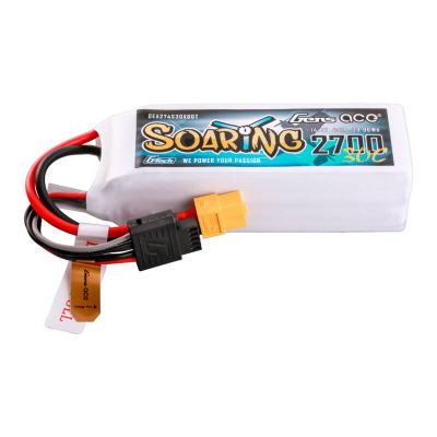 Bateri LiPo Gens Ace Soaring 2700mAh, 14.8V 4S, 30C, XT60