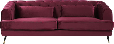 Divan Beliani Sletta, 3 veta, kadife, burgundy