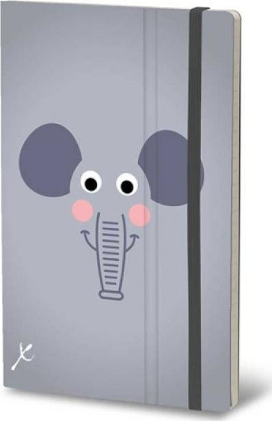 Fletore Stifflex Notebook Animals Smile Elephant, 13x21 cm, 192 faqe, me shumë ngjyra