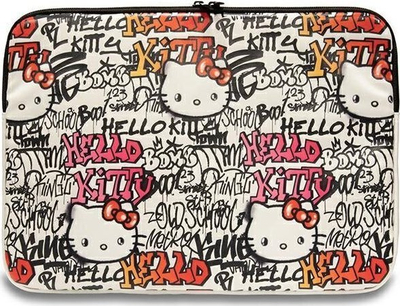 Futrolë laptopi HelloKitty Zip PUTags Graffiti, 14", bezhë