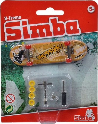 Finger skateboard SIMBA DICKIE GROUP X-Treme Color, me aksesorë, assortiment, shumëngjyrësh