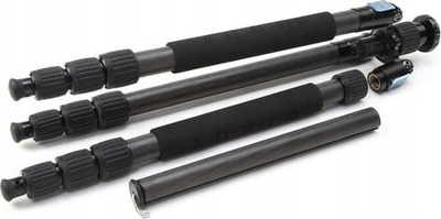 Tripod fotografik Sirui W-2204, karbon fiber, mban deri 18 kg, i zi