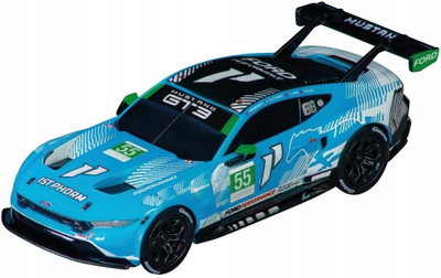 Makina garash Carrera GO Ford Mustang GT3 Proton No.55, shkalla 1:43, për fëmijë 6+, blu
