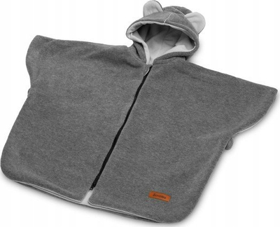 Ponço për kalamoj Grey Melange Ash, fleece, me kapuç, gri melange