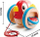 Lodër druri që tërhiqet Hape Pull Along Bird E0360A, me rrota gome, shumëngjyrëshe