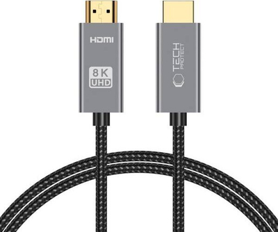 Kabllo HDMI Tech-Protect Ultraboost 2.1, 100cm, 8K UHD, e zezë