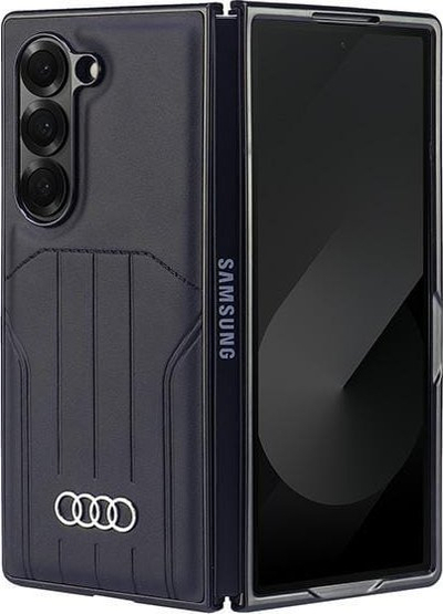 Futrollë Audi Hardcase me MagSafe për Samsung Galaxy Z Fold 6, lëkurë sintetike, e zezë