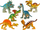 Lodra dinosaurë PROMO Funny, set me 6 copë, figura plastike, me ngjyra të forta