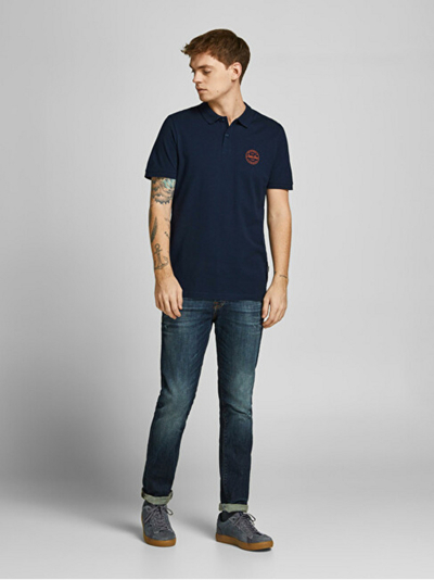 Maicë polo Jack&Jones JJESHARK, e kaltër e errët