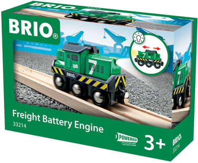 Lodër tren Brio Battery Locomotive 33214, me bateri, mbi 3 vjeç, shumëngjyrëshe