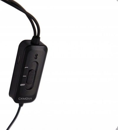 Лавалиер микрофон CKMOVA LCM5D, двоен, 4m, црн