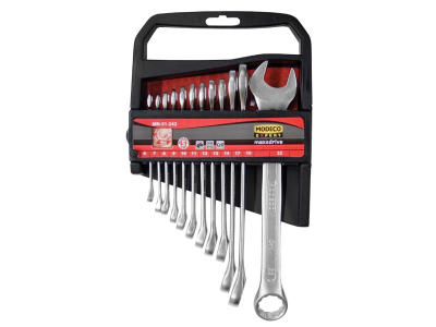 Сет комбинирани клучеви Modeco MAXXDRIVE MN-51-242, 12 парчиња, 6-22mm, сребрена боја